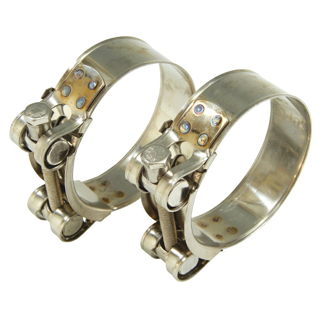 Rakuten - マフラーバンド Tボルトクランプ 60-63mm ステンレス製 汎用 排気管 ターボパイプ ホースバンド 自動車 バイク