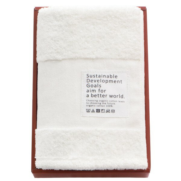 【ポイント5倍】サステナブルオーガニック 国際認証取得オーガニックフェイスタオル（雲ホワイト）【結婚内祝い 新築内祝い 入学内祝い 出産内祝い 内祝い お祝い お祝い返し 出産祝い お返し】【アジェール】【御中元 お中元 暑中御見舞】【送料無料 送料込み】