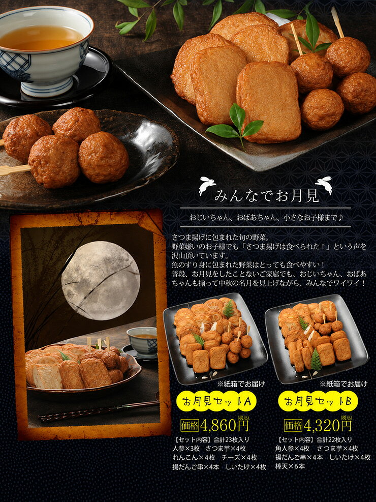 送料無料 十五夜 さつま揚げ 鹿児島 お月見セットA さつまあげの揚立屋 ネット限定...