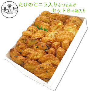 さつま揚げ 送料無料 【たけのこニラ入りさつまあげセットB 木箱】 ネット限定 揚立屋 鹿児島 内祝 お礼 誕生日祝 お届けは6月9日まで