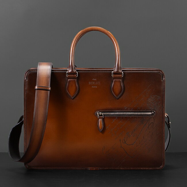 ベルルッティ/BERLUTI バッグ メンズ 1 JOUR NEO VN SC SWIPE CA ビジネス ブリーフケース CACAO INTENSO(ML6) M235686-0001-ML6