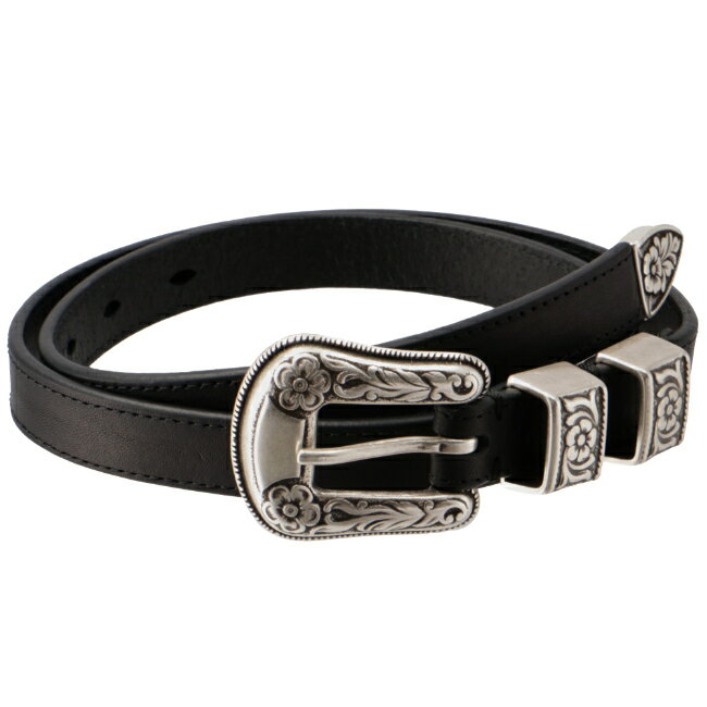 ジェイ＆エム デヴィッドソン ジェイ&エムデヴィッドソン/J&M DAVIDSON ベルト メンズ WESTERN BUCKLE 20mm レザーベルト BLACK BWST0XXAN20-0001-999S