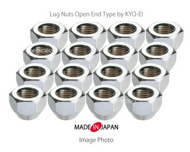 協永産業 日本製 貫通ナット 4穴用 16個 21HEX M12xP1.5 テーパー座 メッキ トヨタ ダイハツ マツダ 三菱