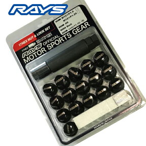 【RAYS】レイズ ロックナットセット国産車 4穴用 17HEX M12xP1.25ブラック