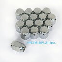 特価 袋ナット 21HEX M12 P1.25 16個 60°テーパー座 メッキ 4穴用 ホイールナット