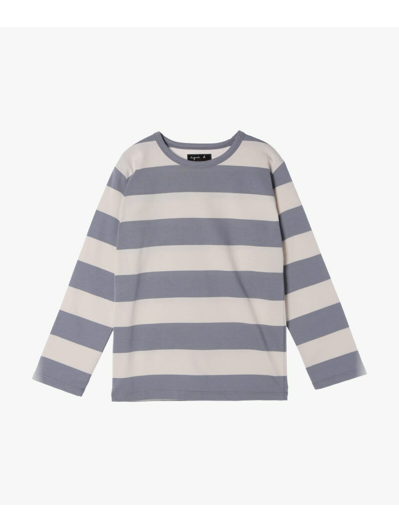 J019 TS ボーダー ロングスリーブTシャツ agnes b. FEMME アニエスベー トップス カットソー・Tシャツ ブルー【送料無料】[Rakuten Fashion]のサムネイル