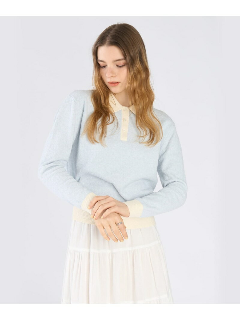 樂天商城 - バイカラー ポロ ニット プルオーバー To b. by agnes b. アニエスベー トップス ニット【送料無料】[Rakuten Fashion]