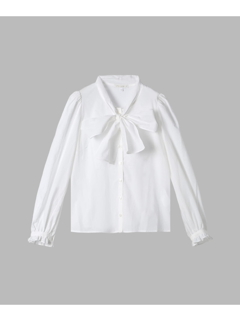 樂天商城 - コットン ローン リボンタイ ブラウス To b. by agnes b. アニエスベー トップス シャツ・ブラウス ホワイト【送料無料】[Rakuten Fashion]