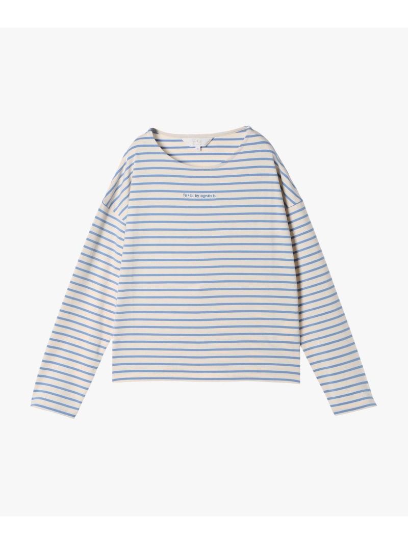 樂天商城 - ボーダー ロゴ 刺繍 長袖 Tシャツ To b. by agnes b. アニエスベー トップス カットソー・Tシャツ【送料無料】[Rakuten Fashion]