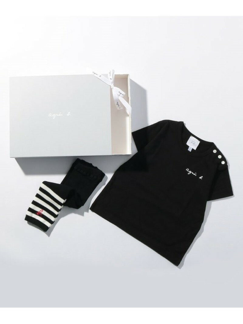 WEB限定 S179 L GIFT SET ベビー ギフトセット agnes b. ENFANT アニエスベー マタニティウェア・ベビー用品 ベビーギフト ブラック【..