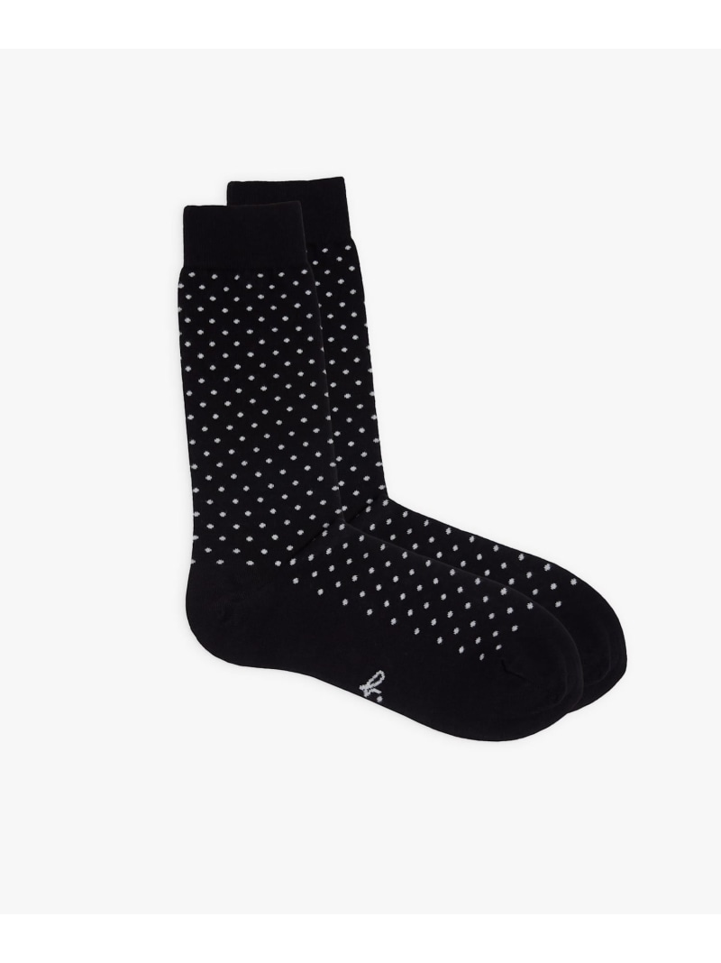 GS40 CHAUSETTES ドットプリントソックス agnes b. FEMME アニエスベー 靴下・レッグウェア 靴下 ブラック【送料無料】[Rakuten Fashion]