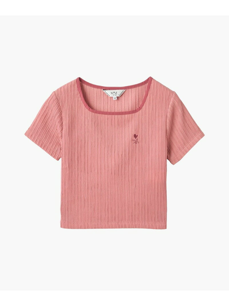 Rakuten - ハート ロゴ コンパクト Tシャツ To b. by agnes b. アニエスベー トップス カットソー・Tシャツ ピンク【送料無料】[Rakuten Fashion]