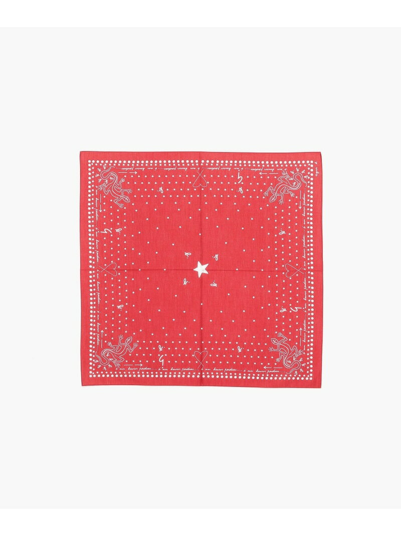 アニエスベー ハンドタオル KD40 HANDKERCHIEF BANDANA バンダナ柄ハンカチ agnes b. FEMME アニエスベー ファッション雑貨 ハンカチ・ハンドタオル レッド[Rakuten Fashion]