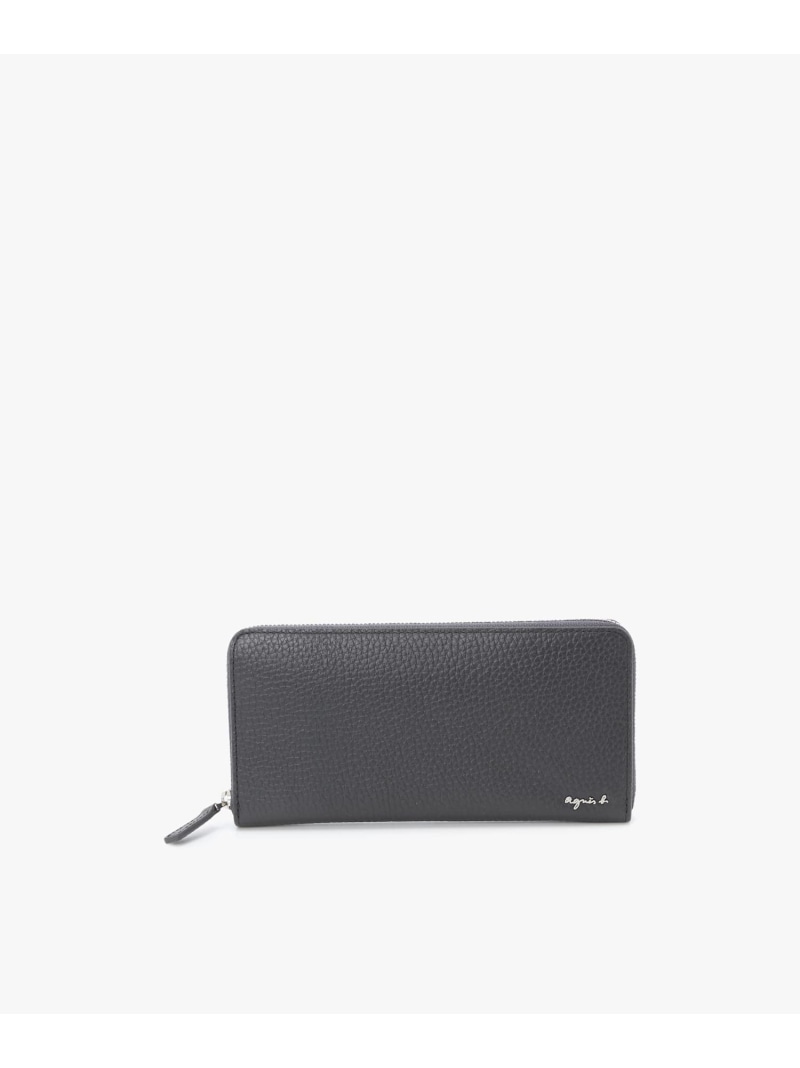 樂天商城 - レザー ラウンドジップ ロングウォレット ABH05-03 agnes b. VOYAGE アニエスベー 財布・ポーチ・ケース 財布 グレー【送料無料】[Rakuten Fashion]