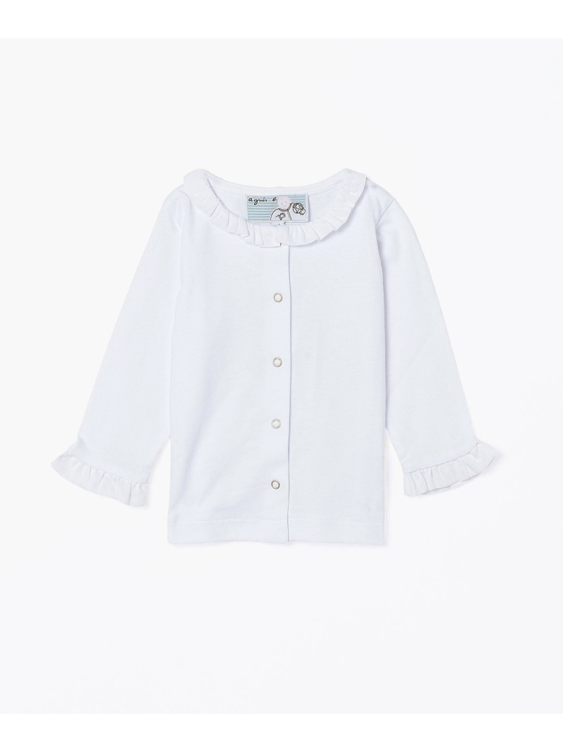 J000 L CHEMISE ベビー フリルブラウス agnes b. ENFANT アニエスベー トップス シャツ・ブラウス ホワイト【送料無料】[Rakuten Fashion]