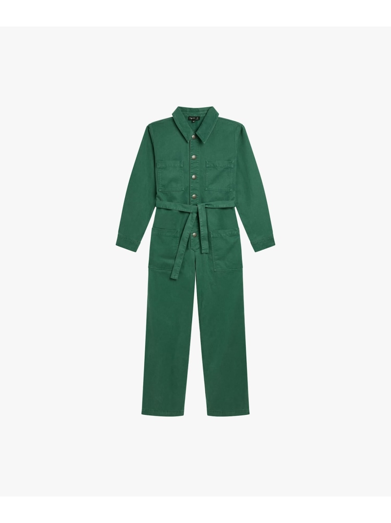 Rakuten - 【SALE／50%OFF】コットン オールインワン agnes b. FEMME アニエスベー オールインワン・オーバーオール オーバーオール・サロペット グリーン【RBA_E】【送料無料】[Rakuten Fashion]