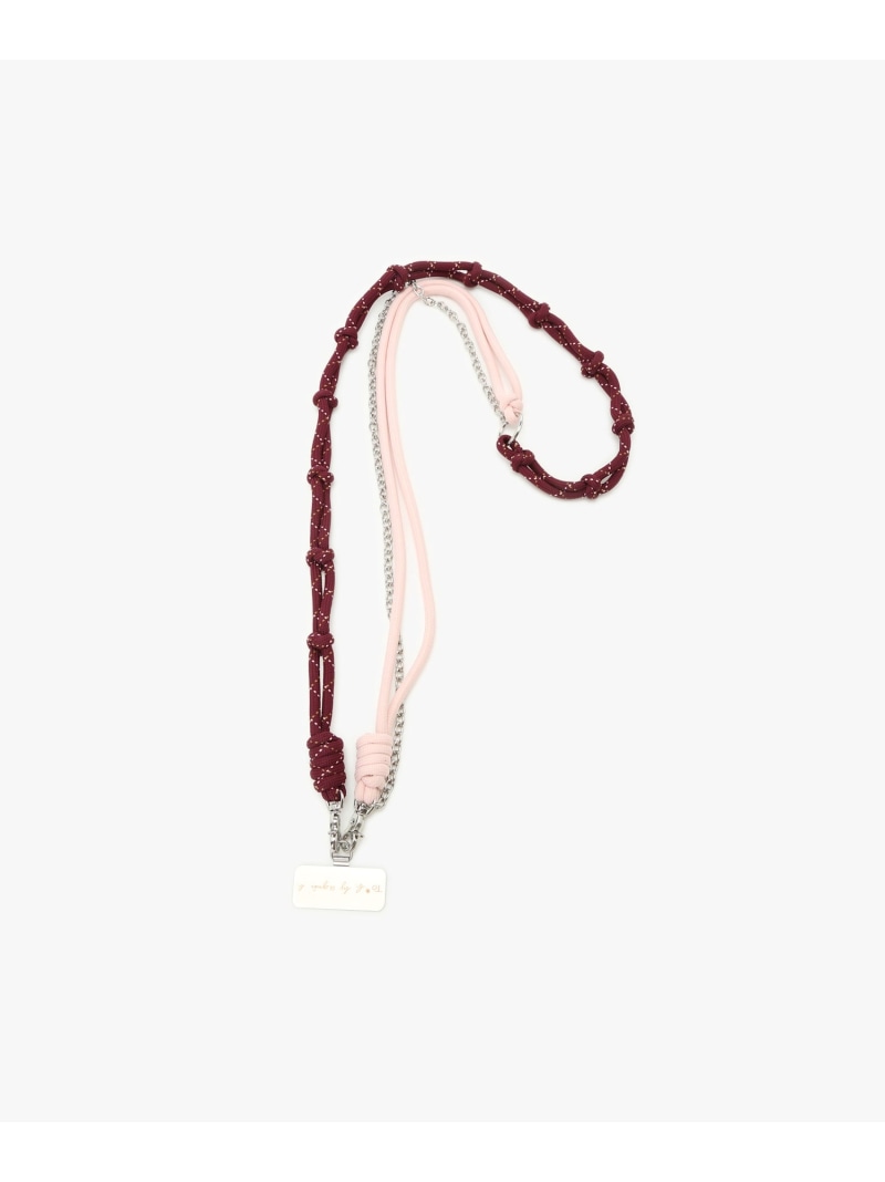 チェーンコードモバイルショルダー To b. by agnes b. アニエスベー スマホグッズ・オーディオ機器 スマホ・タブレット・PCケース/カバー ピンク...