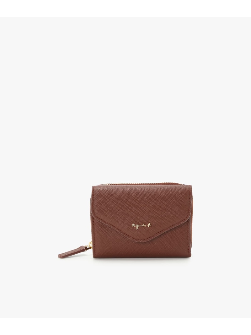 レザー 三つ折りウォレット" ava" TAW02-02 agnes b. VOYAGE アニエスベー 財布・ポーチ・ケース 財布 ブラウン【送料無料】[Rakuten Fashion]