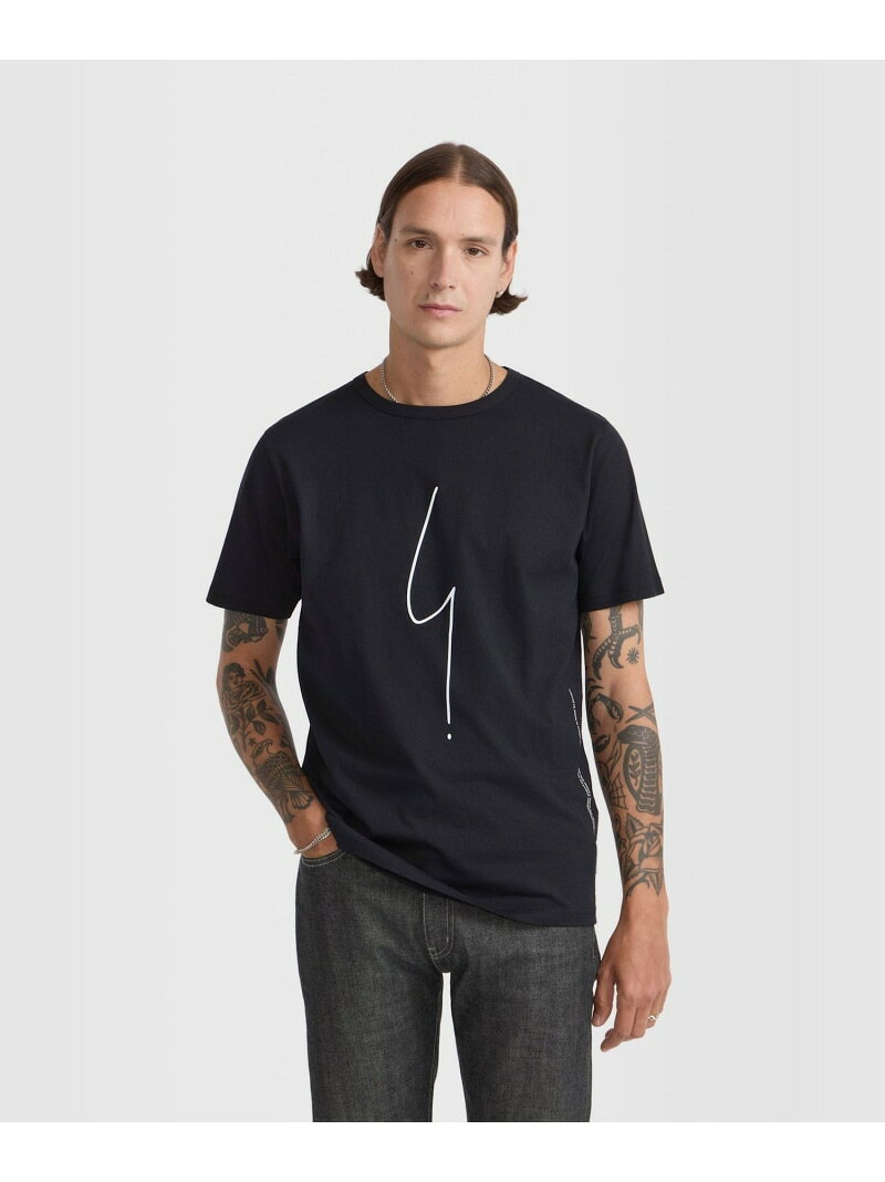 メンズ アイコニック プリント コットン 半袖 Tシャツ Point dIronie agnes b. HOMME アニエスベー トップス カットソー・Tシャツ ブラック【送料無料】[Rakuten Fashion]