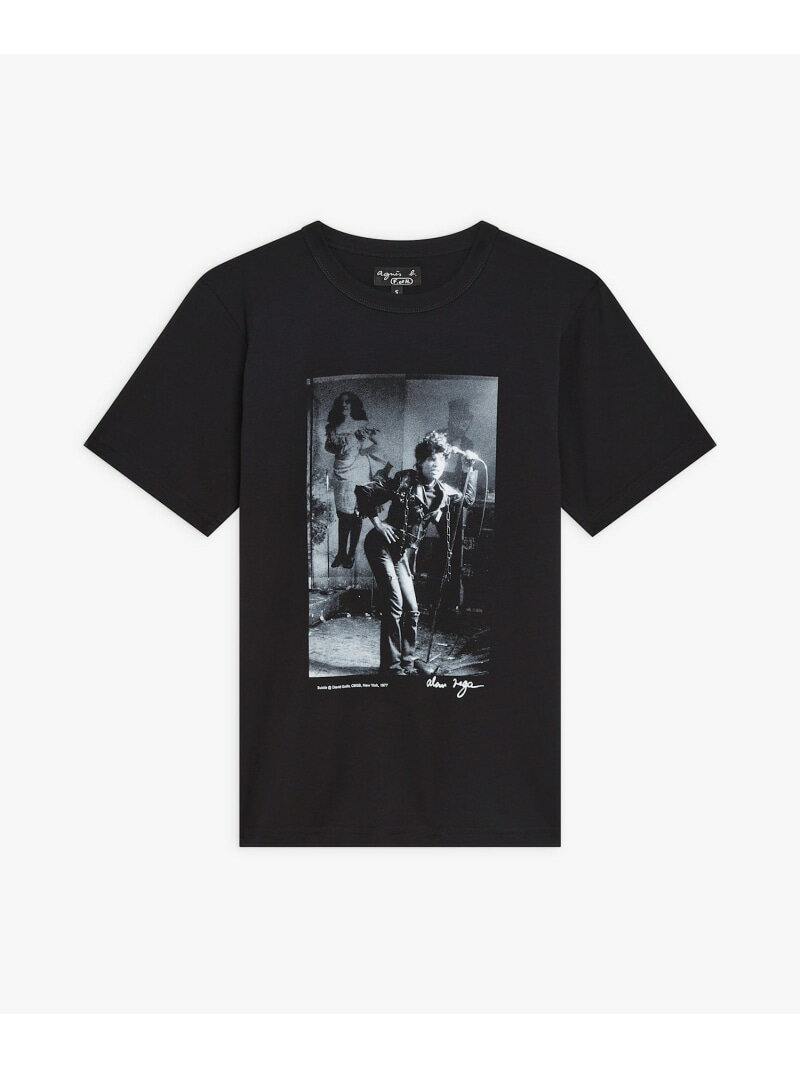 樂天商城 - SES9 TS アーティストTシャツ Godlis agnes b. FEMME アニエスベー トップス カットソー・Tシャツ ブラック【送料無料】[Rakuten Fashion]