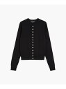 アニエスベー カーディガン レディース J155 CARDIGAN コットンニットカーディガンプレッション agnes b. FEMME アニエスベー トップス カーディガン ブラック【送料無料】[Rakuten Fashion]