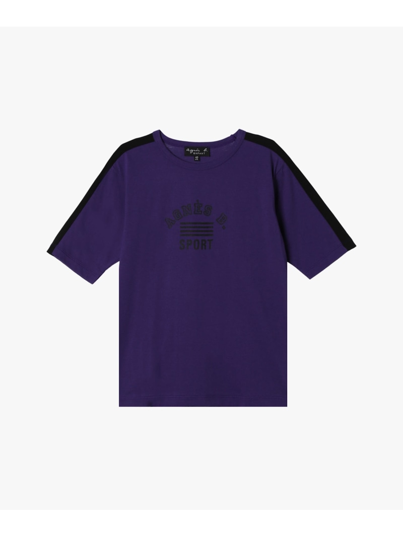 樂天商城 - キッズ ロゴ プリント コットン 半袖 Tシャツ agnes b. ENFANT アニエスベー トップス カットソー・Tシャツ パープル【送料無料】[Rakuten Fashion]