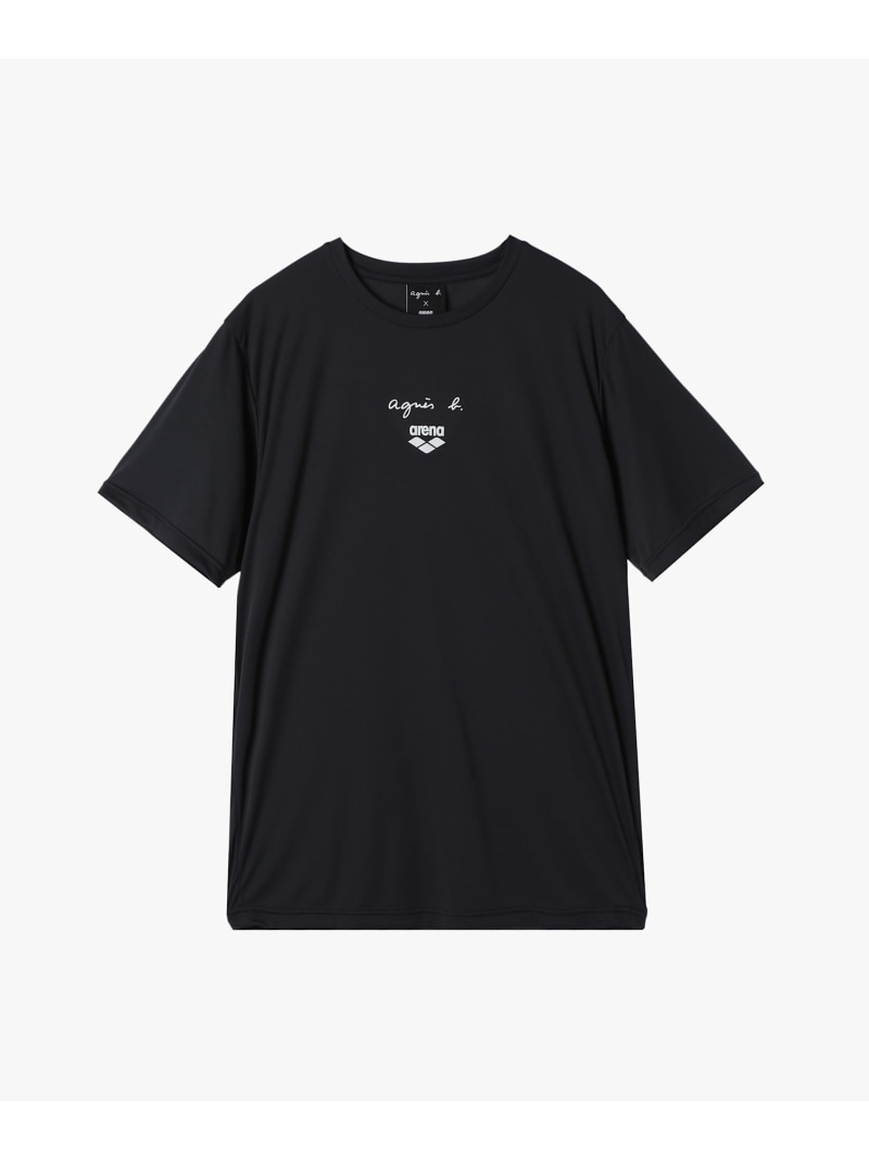 樂天商城 - agnes b. x arena 半袖 Tシャツ agnes b. FEMME アニエスベー トップス カットソー・Tシャツ ブラック【送料無料】[Rakuten Fashion]