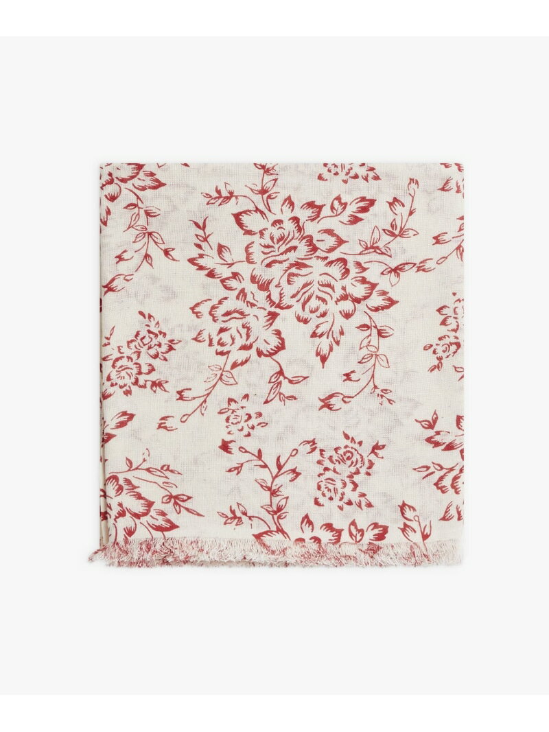 フラワープリント コットン ストール "Lydie" agnes b. FEMME アニエスベー ファッション雑貨 マフラー・ストール・ネックウォーマー ピンク【送料無料】[Rakuten Fashion]