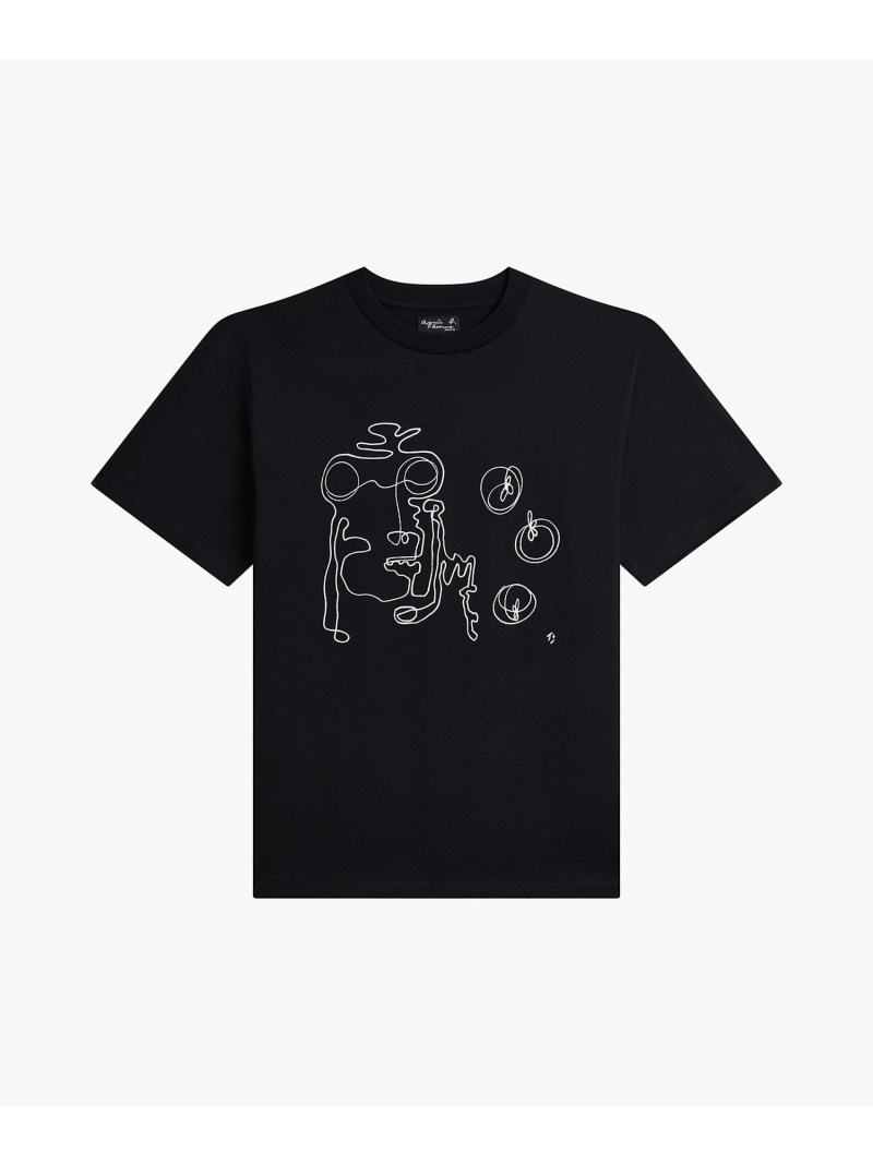 Rakuten - メンズ プリント コットン 半袖 アーティスト Tシャツ 