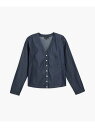 アニエスベー カーディガン レディース TN45 CARDIGAN デニムカーディガン agnes b. FEMME アニエスベー トップス カーディガン ネイビー【送料無料】[Rakuten Fashion]