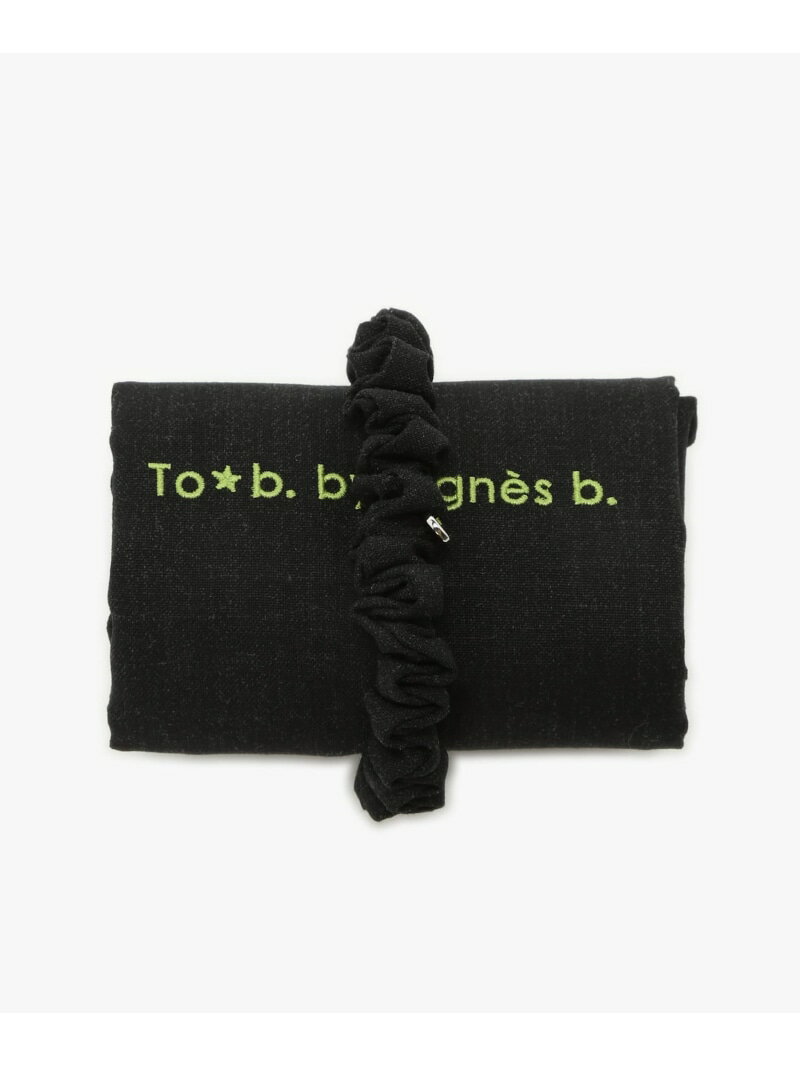 乐天商城 - 【SALE／47%OFF】ロゴ刺繍 アーカイブテキスタイル トートバッグ&シュシュ セット To b. by agnes b. アニエスベー バッグ トートバッグ ブラック【RBA_E】[Rakuten Fashion]
