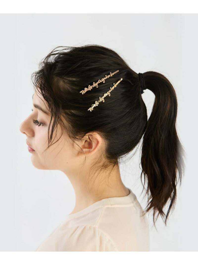 トゥービーロゴピン To b. by agnes b. アニエスベー ヘアアクセサリー バレッタ・ヘアクリップ・ヘアピン ゴールド[Rakuten Fashio...