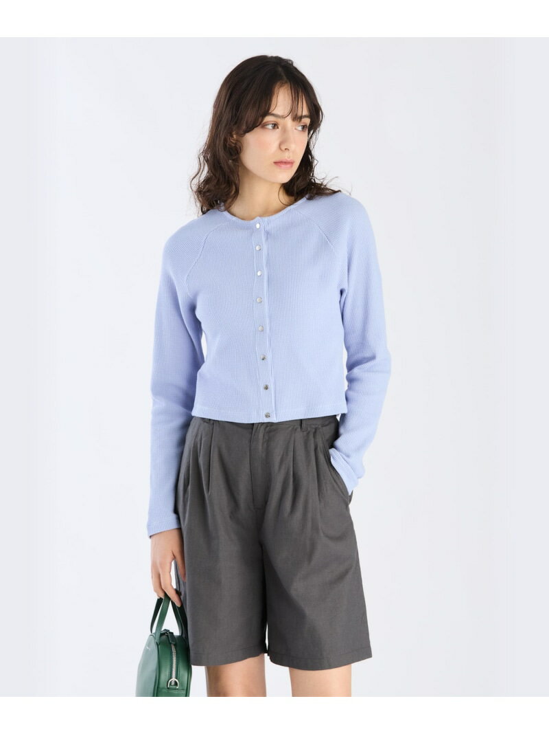 ワッフルコンパクトカーディガン To b. by agnes b. アニエスベー トップス カーディガン ブルー【送料無料】[Rakuten Fashion]のサムネイル