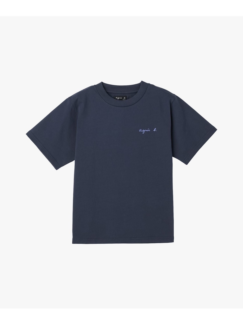 ミニロゴ コットン 半袖 Tシャツ "Christof" agnes b. FEMME アニエスベー トップス カットソー・Tシャツ ブルー