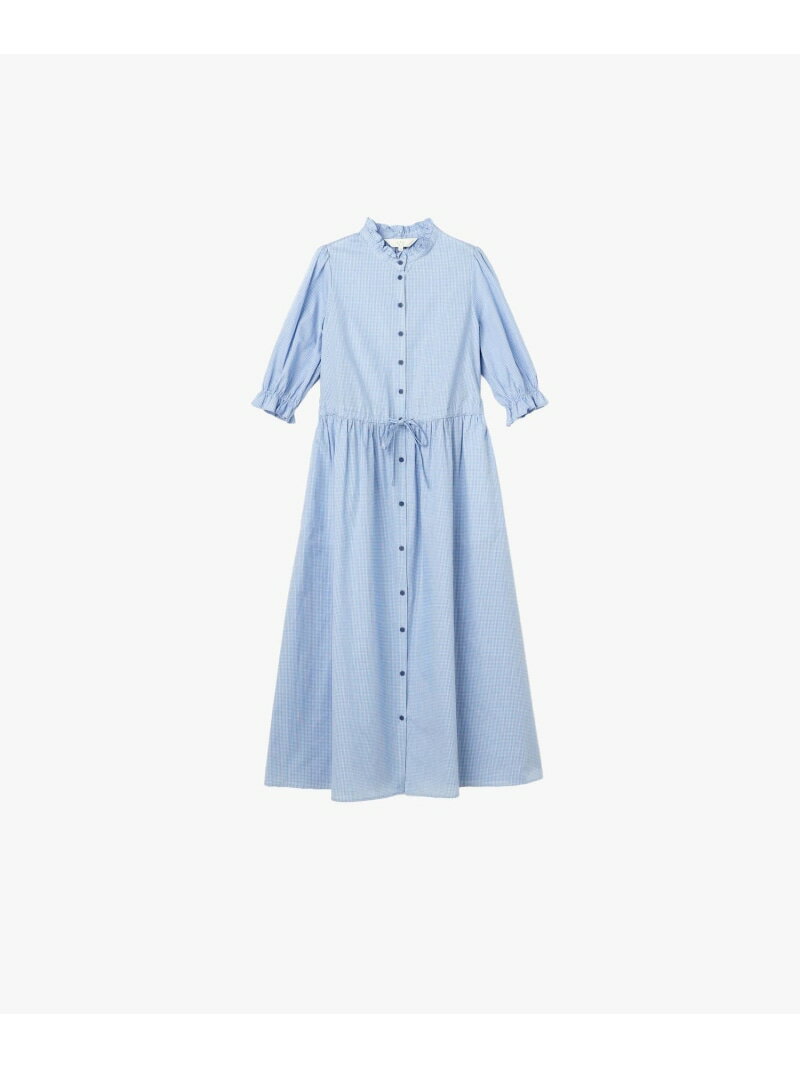 Rakuten - ギンガムチェック コットン フリル ワンピース To b. by agnes b. アニエスベー ワンピース・ドレス ワンピース ブルー【送料無料】[Rakuten Fashion]