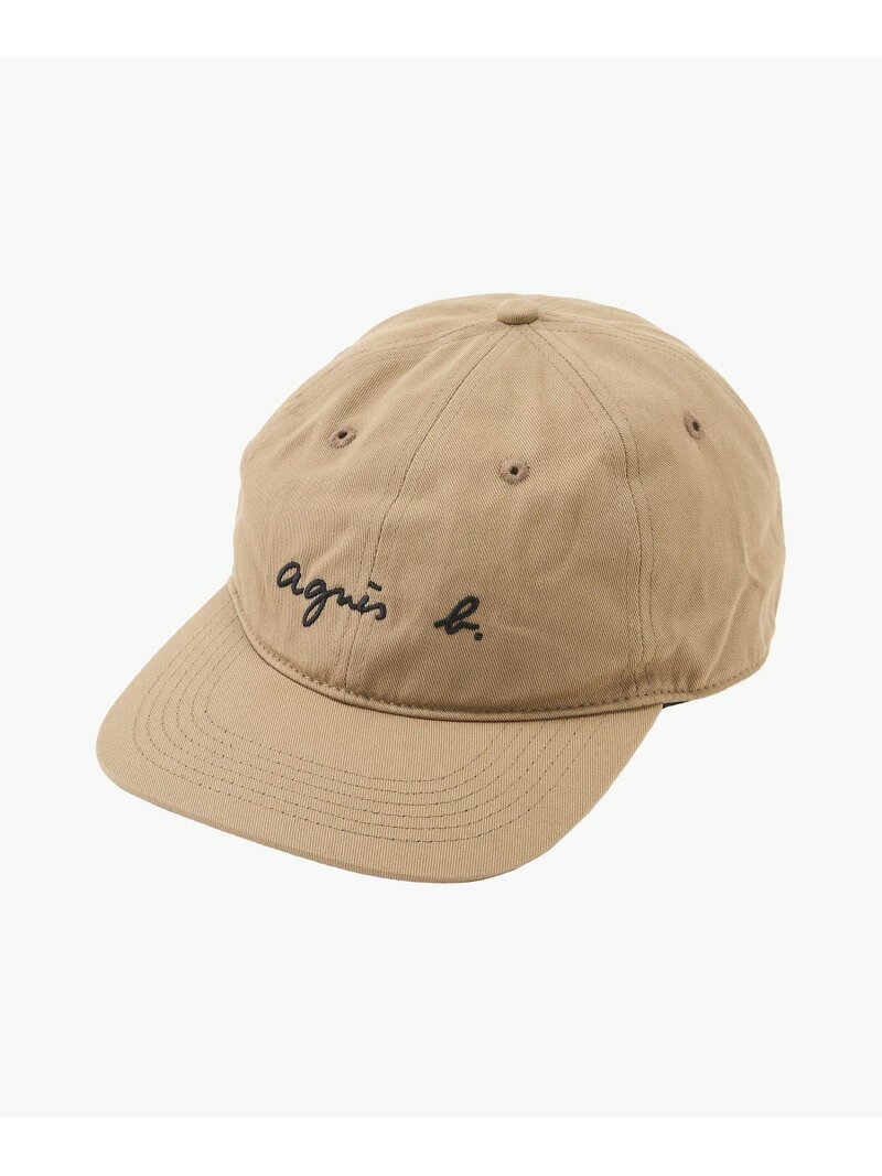 Rakuten - メンズ ロゴ刺繍 コットン キャップ agnes b. HOMME アニエスベー 帽子 キャップ ベージュ【送料無料】[Rakuten Fashion]
