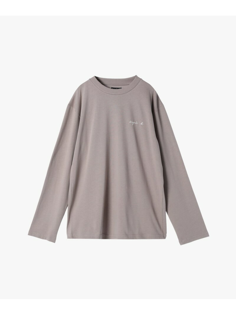 メンズ ロゴ プリント コットン 長袖 Tシャツ "Christof" agnes b. HOMME アニエスベー トップス カットソー・Tシャツ ベージュ