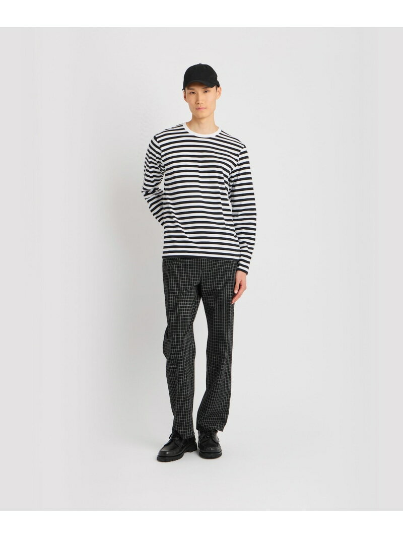 メンズ 細ボーダー コットン 長袖 Tシャツ ...の紹介画像2
