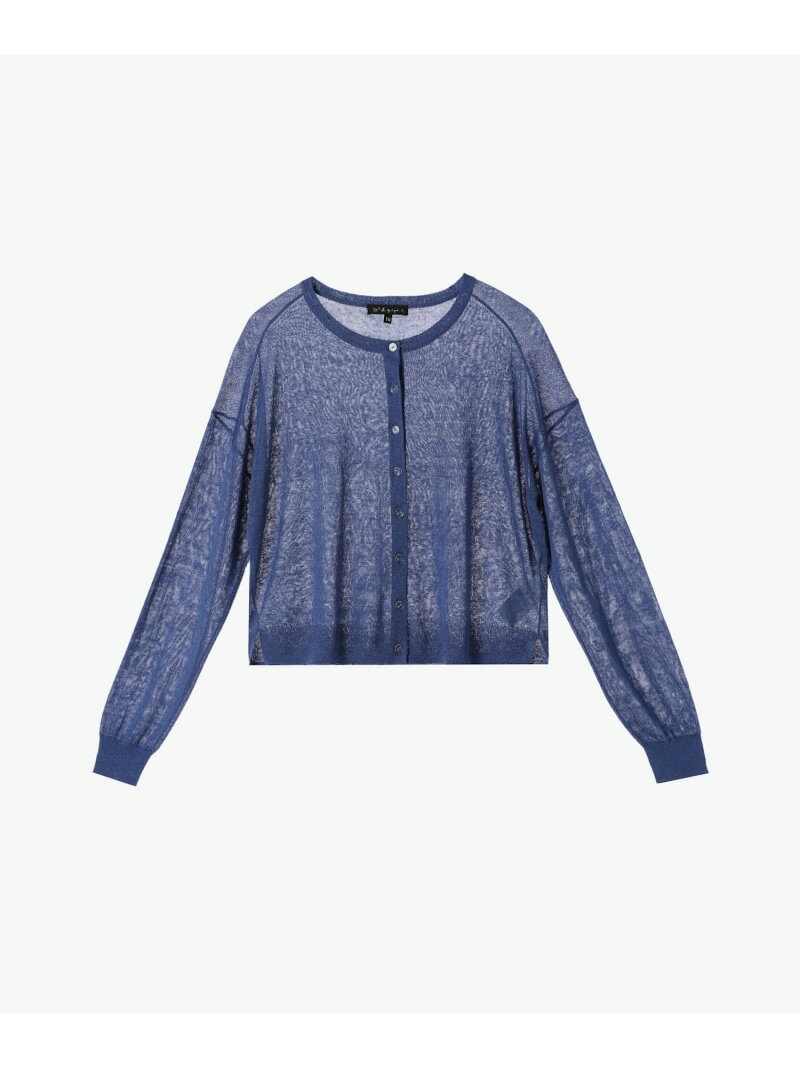 シアーニット カーディガン To b. by agnes b. アニエスベー トップス カーディガン ブルー【送料無料】[Rakuten Fashion]