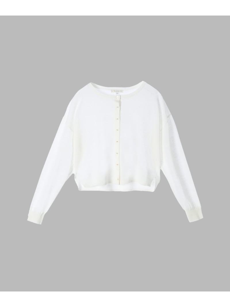 シアーニット カーディガン To b. by agnes b. アニエスベー トップス カーディガン ホワイト【送料無料】[Rakuten Fashion]のサムネイル