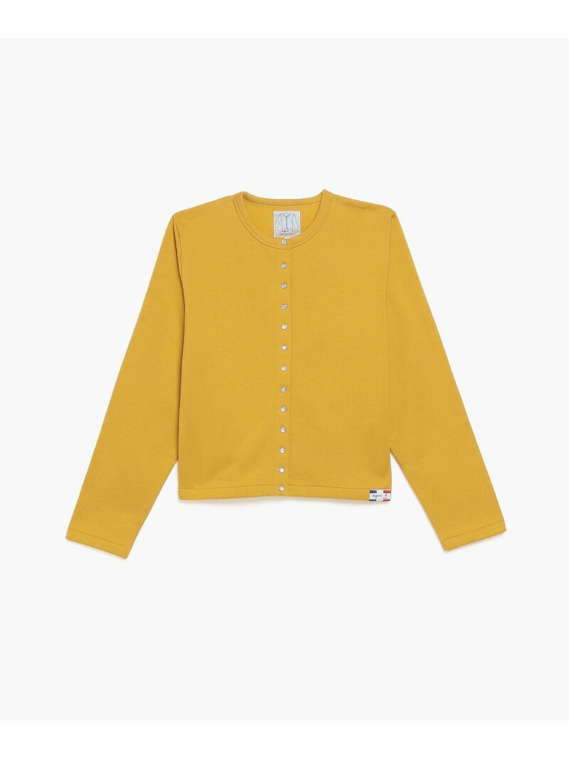 アニエスベー カーディガン レディース M001 CARDIGAN カーディガンプレッション [Made in France] agnes b. FEMME アニエスベー トップス カーディガン イエロー【送料無料】[Rakuten Fashion]