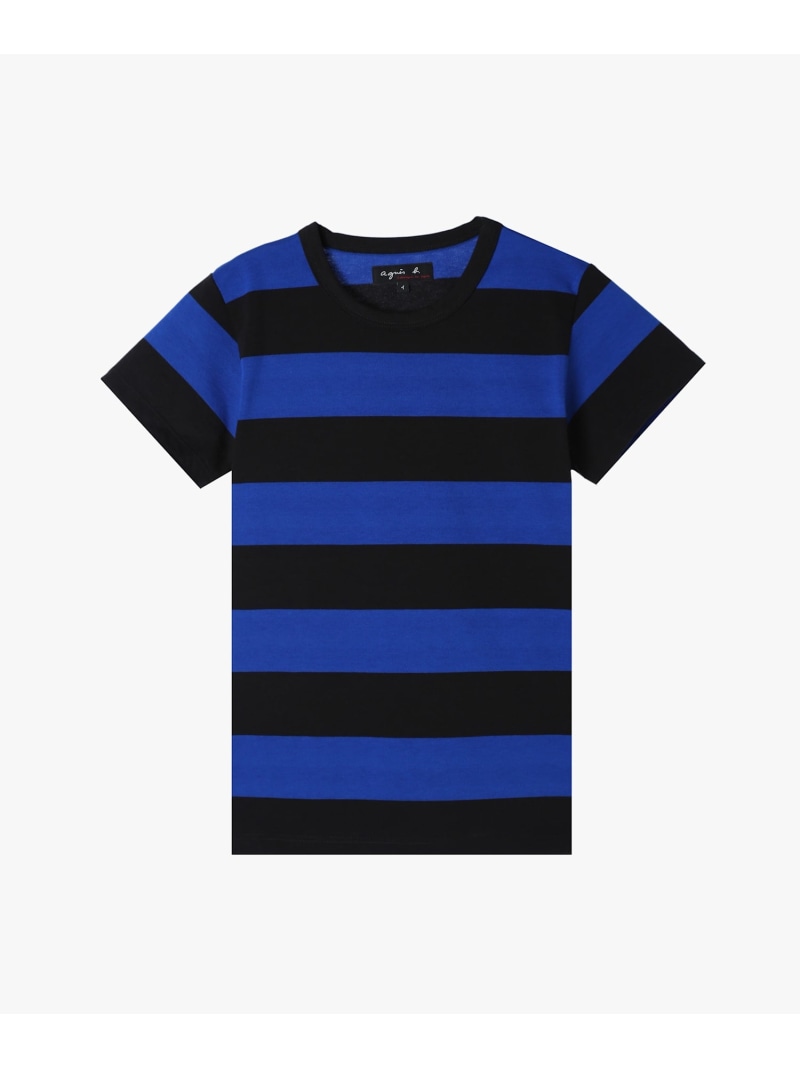 【SALE／40%OFF】太ボーダー コットン 半袖Tシャツ "Brando" agnes b. FEMME アニエスベー トップス カットソー・Tシャツ ブルー【RBA_E】【送料無料】[Rakuten Fashion]