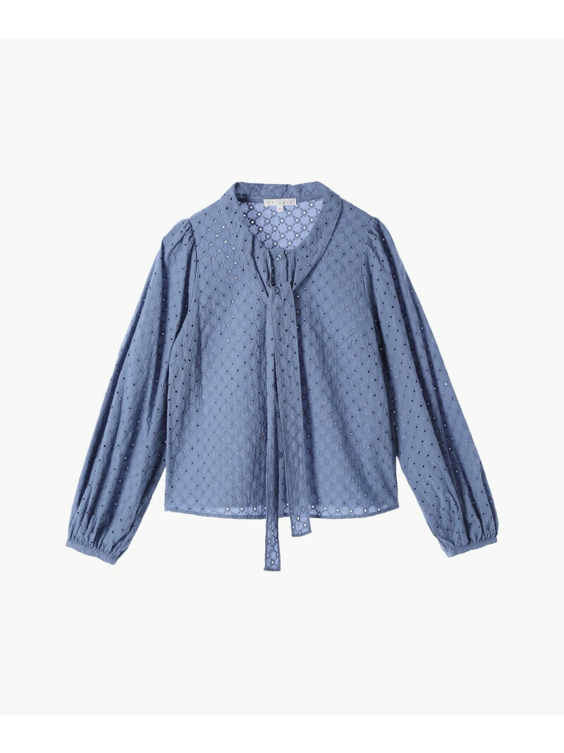 乐天商城 - 【SALE／50%OFF】コットンフラワーレースブラウス To b. by agnes b. アニエスベー トップス シャツ・ブラウス ブルー【RBA_E】【送料無料】[Rakuten Fashion]