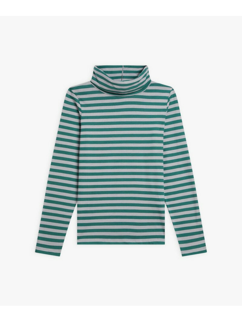 Rakuten - 【SALE／50%OFF】細ボーダー タートルネック 長袖 Tシャツ 