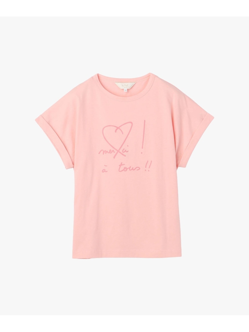 樂天商城 - メッセージ プリント コットン 半袖 Tシャツ 