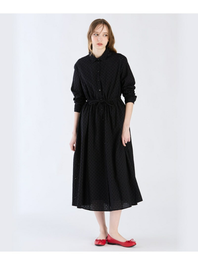 【SALE／30%OFF】コットンフラワーレースワンピース To b. by agnes b. アニエスベー ワンピース・ドレス シャツワンピース ブラック【RBA_E】【送料無料】[Rakuten Fashion]