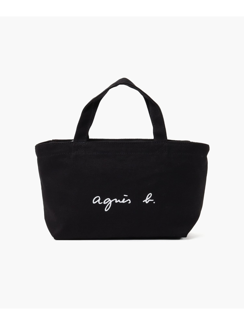 トートバッグ WEB限定 GO03-02 ロゴトートバッグ agnes b. VOYAGE アニエスベー バッグ トートバッグ ブラック【送料無料】[Rakuten Fashion]