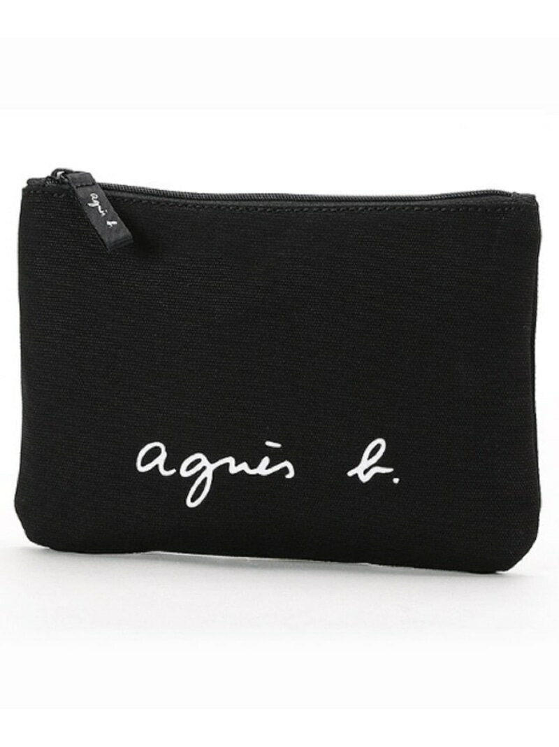 WEB限定 GO03-05 ロゴポーチ agnes b. VOYAGE アニエスベー 財布・ポーチ・ケース ポーチ ブラック[Rakuten Fashion]