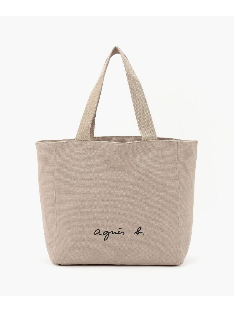 WEB限定 GO03-01 ロゴトートバッグ agnes b. VOYAGE アニエスベー バッグ トートバッグ ベージュ【送料無料】[Rakuten Fashion]