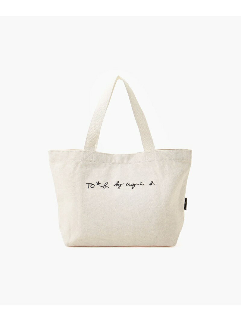 トートバッグ WU34 SAC ロゴ キャンバス トートバッグ To b. by agnes b. アニエスベー バッグ トートバッグ ホワイト【送料無料】[Rakuten Fashion]